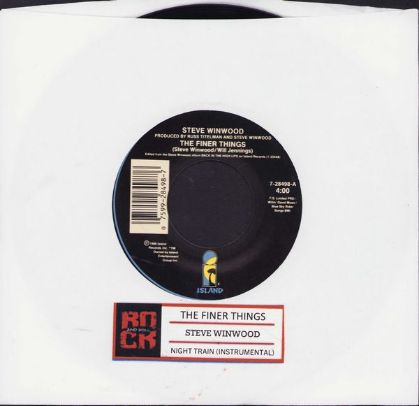 Winwood, Steve - The Finer Things/Night Train (Instr.) (with jukebox label) - NM9/ - 45 rpm Records