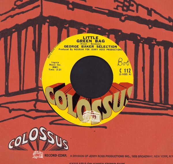 Baker, George Selection - Little Green Bag/Little Dreamer (with jukebox label and RARE Colossus company sleeve) - NM9/ - 45 rpm Records