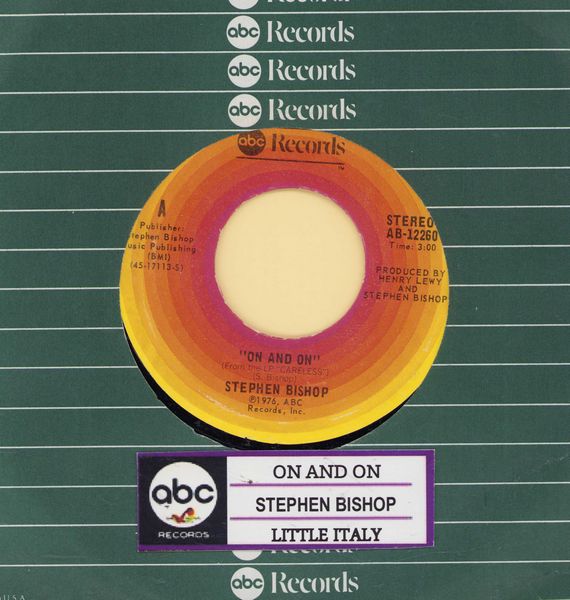 Bishop, Stephen - On And On/Little Italy (with ABC company sleeve and juke box label) - NM9/ - 45 rpm Records