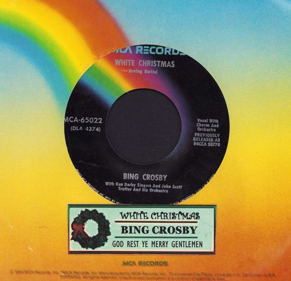 Crosby, Bing - White Christmas/God Rest Ye Merry Gentlemen (re-issue) - VG7/ - 45 rpm Records