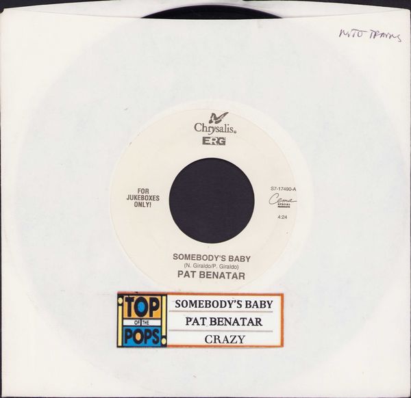 Benatar, Pat - Shadows Of The Night/The Victim (with jukebox label) - EX8/ - 45 rpm Records