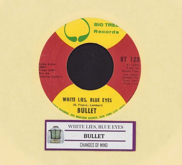 Bullet - White Lies, Blue Eyes/Changes Of Mind  - EX8/ - 45 rpm Records