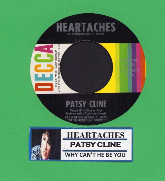 Cline, Patsy - Today, Tomorrow And Forever/Try Again (first issue with juke box label and vintage Decca company sleeve) - NM9/ - 45 rpm Records