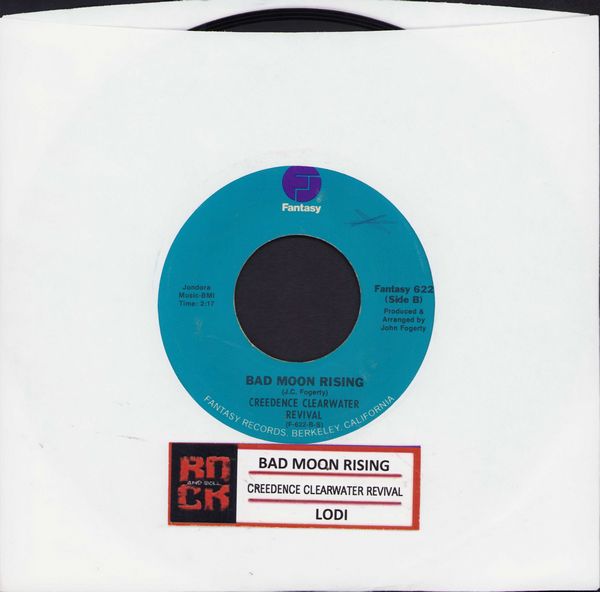 Creedence Clearwater Revival - Lodi/Bad Moon Rising (with jukebox label) - EX8/ - 45 rpm Records