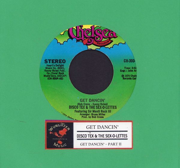 Disco Tex & The Sex-O-Lettes - Get Dancin' (Parts 1 + 2)(with jukebox label) - EX8/ - 45 rpm Records