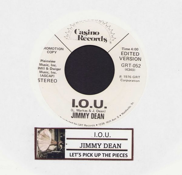Dean, Jimmy - Little Bitty Big John/Steel Men (with juke box label) - VG7/ - 45 rpm Records