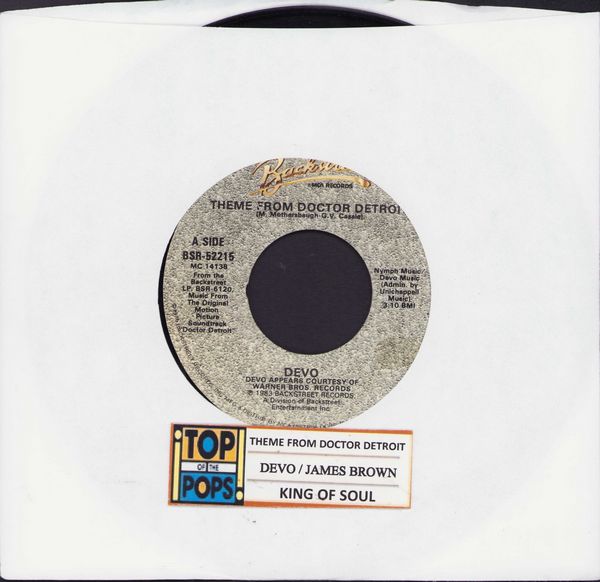 Devo - Theme From Doctor Detroit/King Of Soul (by James Brown) (with jukebox label) - NM9/ - 45 rpm Records