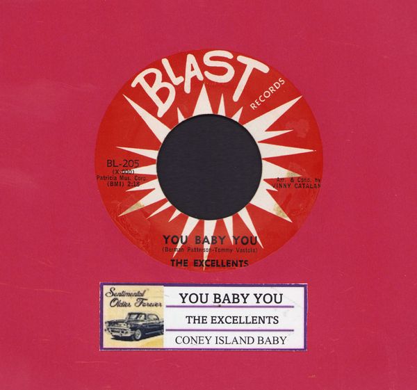 Excellents - You Baby You/Coney Island Baby (with jukebox label) - NM9/ - 45 rpm Records