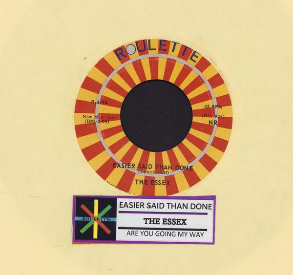 Essex - Easier Said Than Done/Are You Going My Way (BEAUTIFUL Overlooked flip-side!)(with jukebox label) - EX8/ - 45 rpm Records