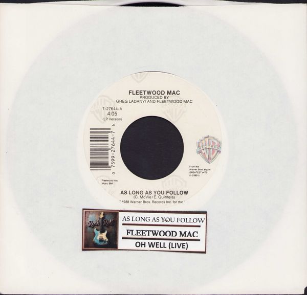 Fleetwood Mac - As Long As You Follow/Oh Well (LIVE) (with jukebox label) - NM9/ - 45 rpm Records