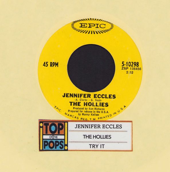 Hollies - Jennifer Eccles/Try It (with juke box label) - EX8/ - 45 rpm Records