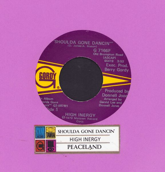 High Inergy - Shoulda Gone Dancin'/Peaceland (with jukebox label) - EX8/ - Maxi Singles
