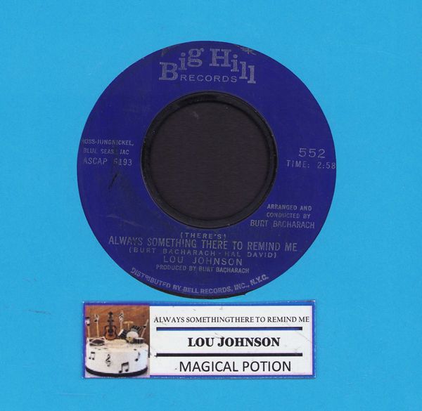 Johnson, Lou - Always Something There To Remind Me/Magical Potion (with jukebox label, label blemish) - EX8/ - 45 rpm Records