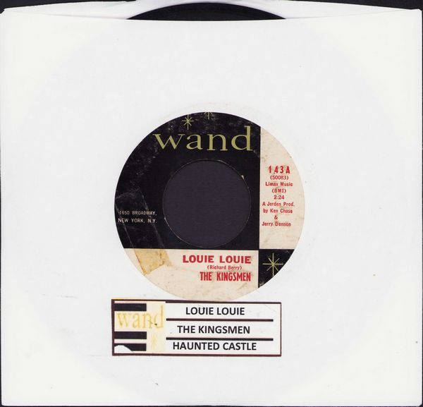Kingsmen - Louie Louie   (FRAT PARTY FAVORITE!)/Haunted Castle (with jukebox label) - VG7/ - 45 rpm Records