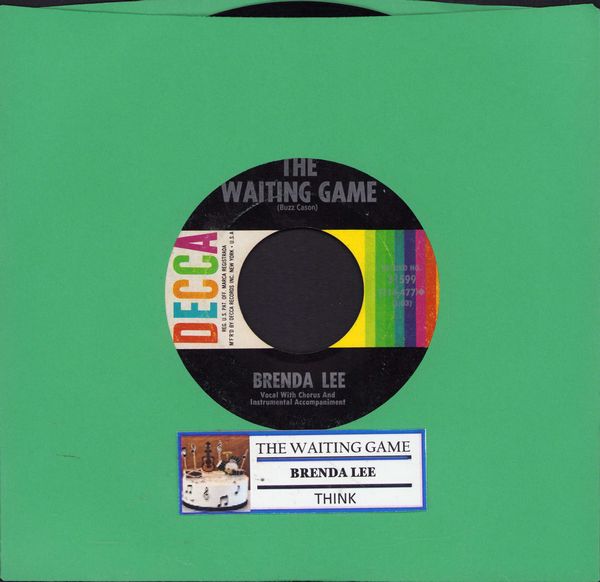 Lee, Brenda - Waiting Game/Think (with jukebox label) - VG7/ - 45 rpm Records