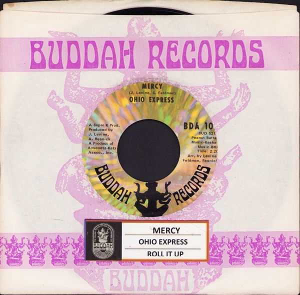 Ohio Express - Mercy/Roll It Up (with jukebox label and Buddah company sleeve) - NM9/ - 45 rpm Records