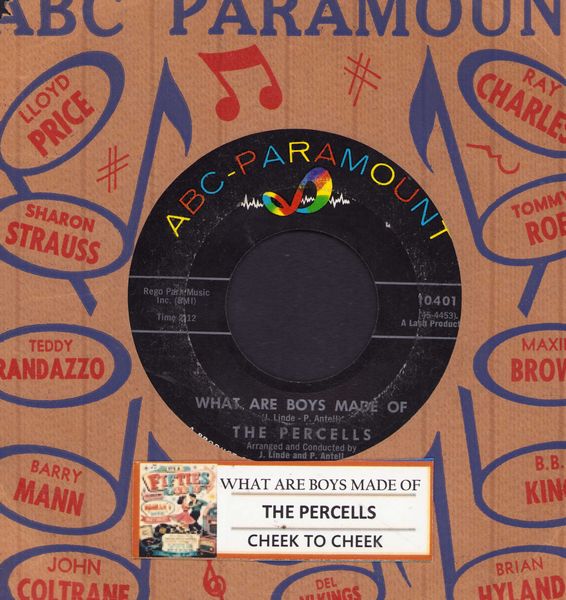Percells - What Are Boys Made Of/Cheek To Cheek (with juke box label and ABC-Paramount company sleeve) - VG7/ - 45 rpm Records