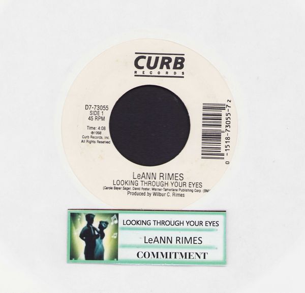 Rimes, LeAnn - Looking Through Your Eyes/Commitment (with juke box label) - NM9/ - 45 rpm Records