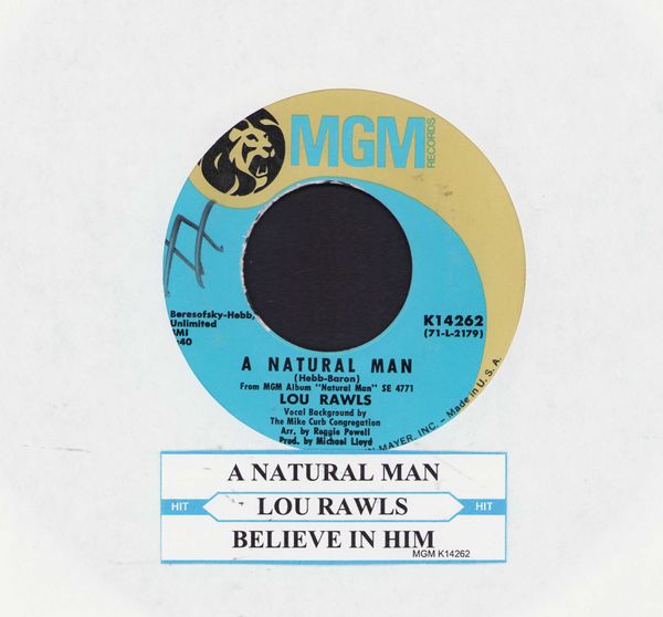Rawls, Lou - A Natural Man/You Can't Hold On (minor wol) - NM9/ - 45 rpm Records