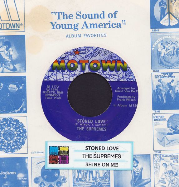 Supremes - Stoned Love/Shine On Me (with juke box label and Motown company sleeve) - EX8/ - 45 rpm Records