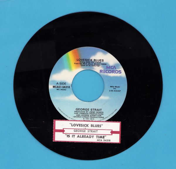 Strait, George - I'd Like To Have That One Back/That's Where My Baby Feels At Home (with jukebox label) - NM9/ - 45 rpm Records