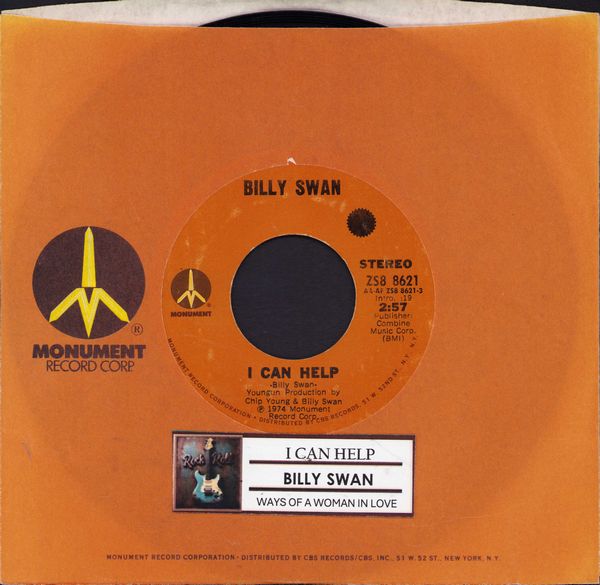 Swan, Billy - I Can Help/Ways Of A Woman In Love (with juke box label and Monument company sleeve) - NM9/ - 45 rpm Records