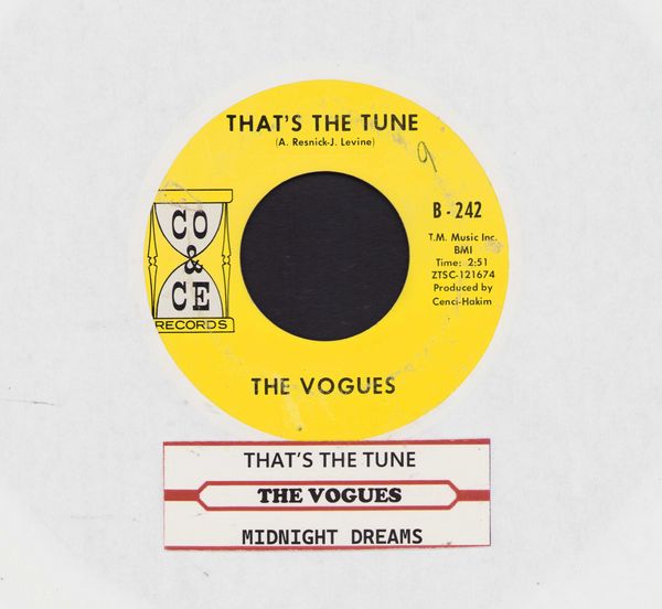 Vogues - That's The Tune/Midnight Dreams (with jukebox label) - EX8/ - 45 rpm Records